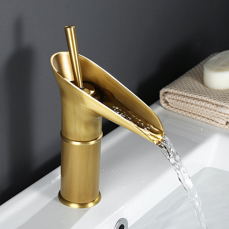 Antique brass faucet in vintage retro style