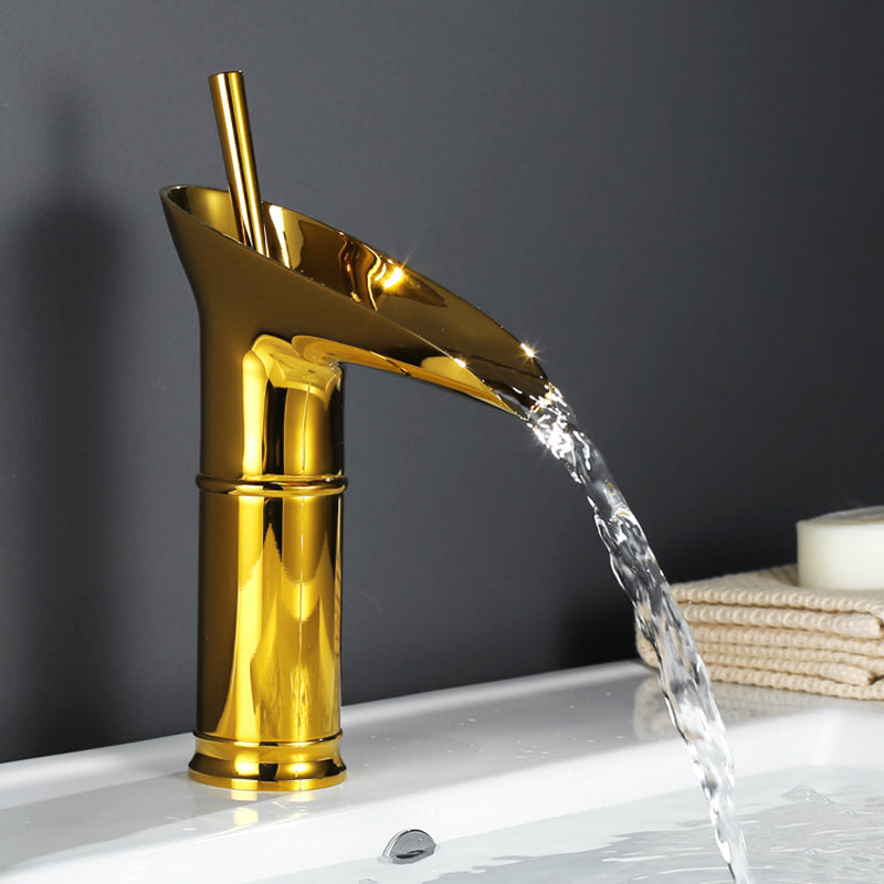 Antique brass faucet in vintage retro style