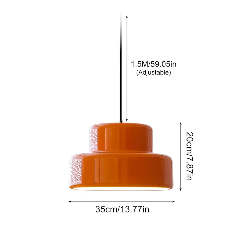 Bauhaus Pendelleuchte in Orange