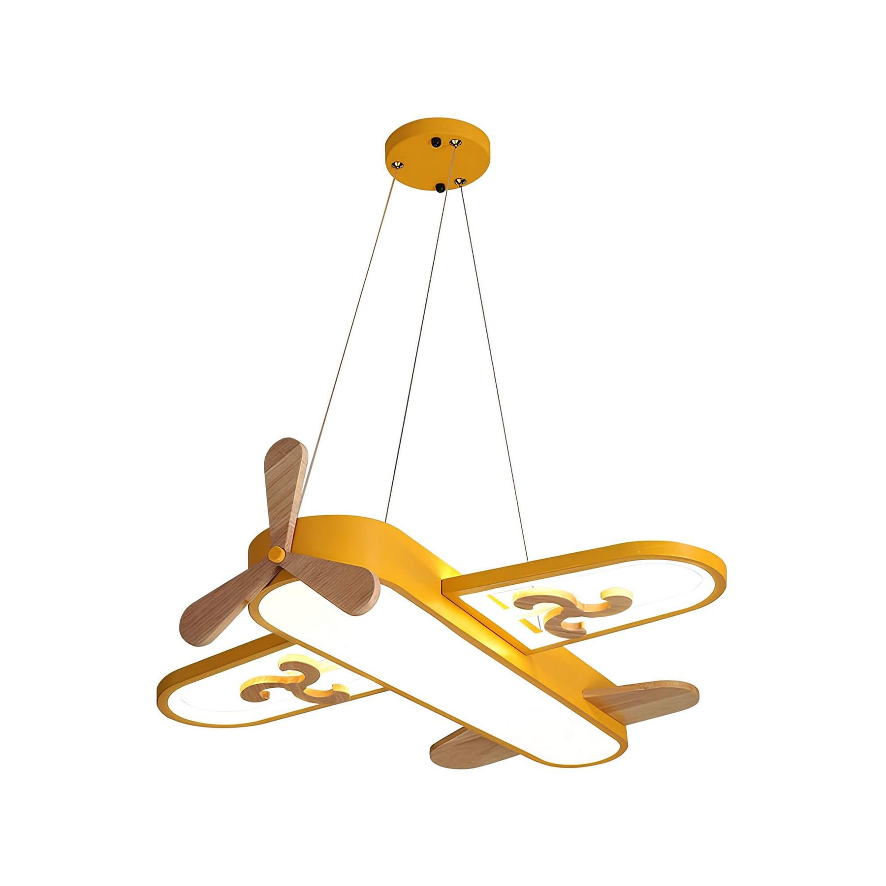 Charming airplane-shaped LED pendant light for children