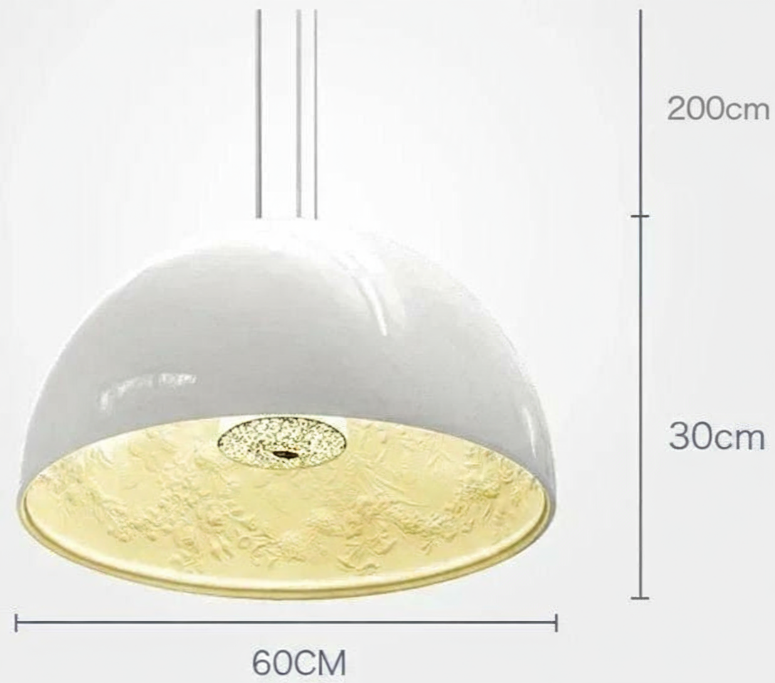 Skandinavische LED Hängeleuchte mit Resin