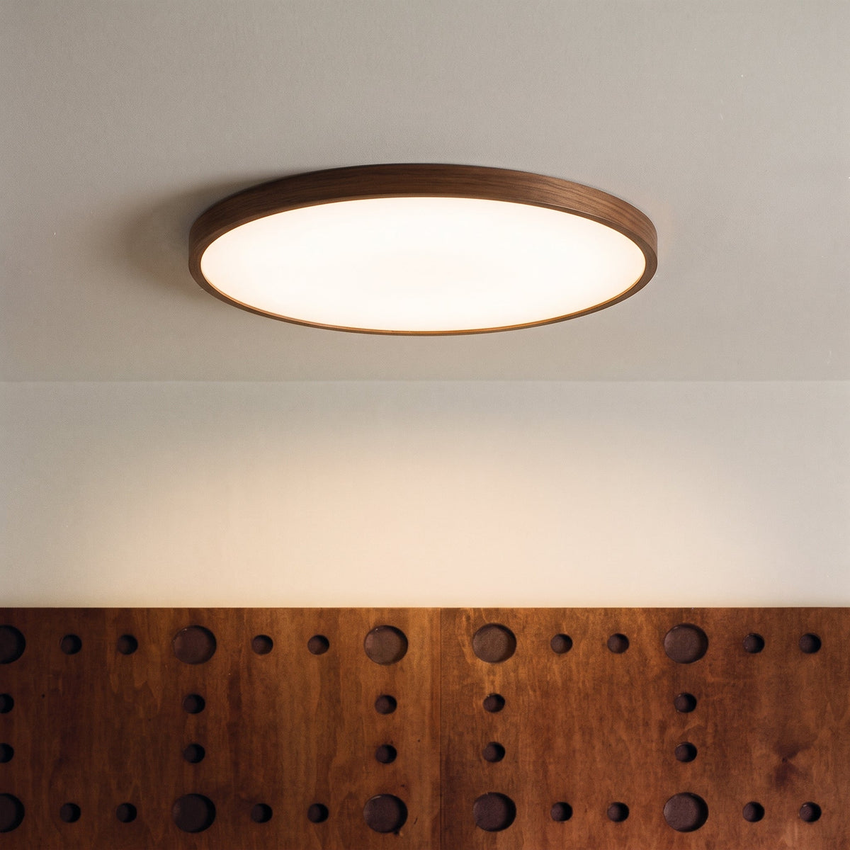 Saverno Minimalistisch Holzoptik Deckenleuchte