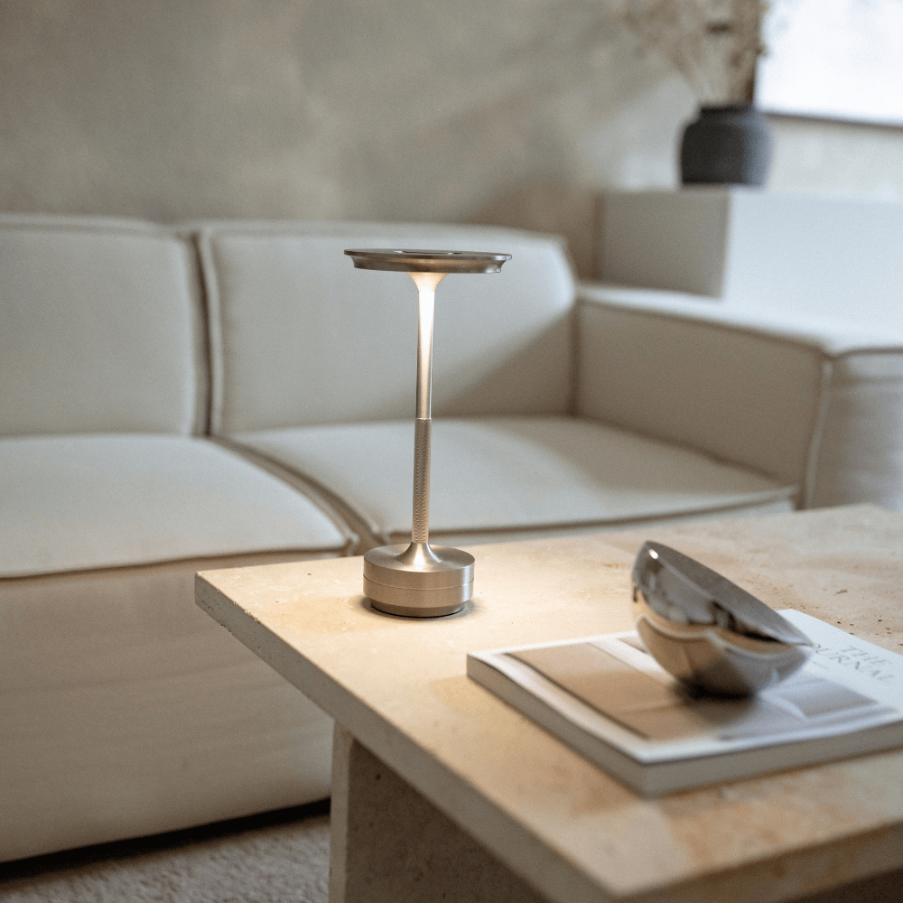 Jorvella Minimalistisch Aluminium Akku-Tischleuchte