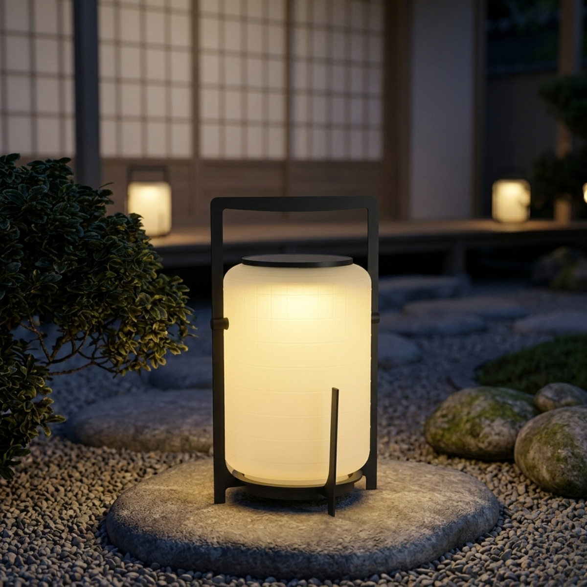 Vessilo Japandi Edelstahl Solar-Laterne