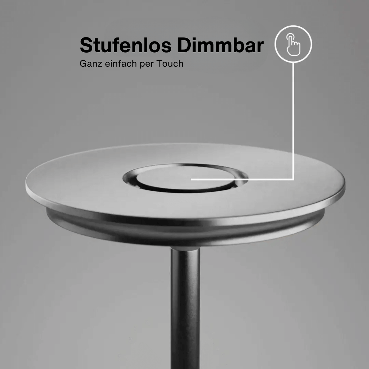 Jorvella Minimalistisch Aluminium Akku-Tischleuchte