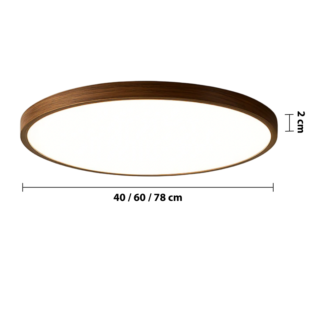 Saverno Minimalistisch Holzoptik Deckenleuchte