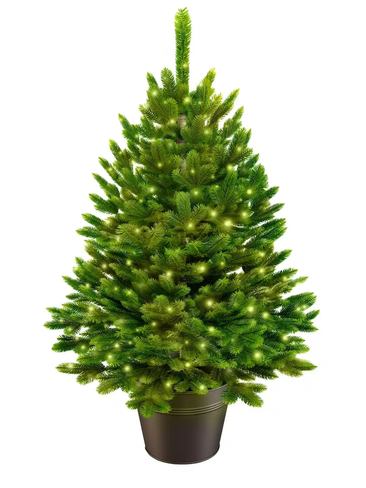 Tirvela Natürlich PE Weihnachtsbaum im Topf
