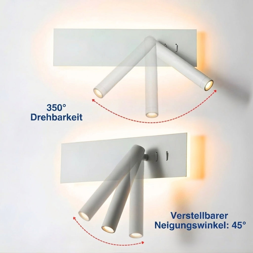 Tormelo Minimalistisch Metall Wand-Leseleuchte