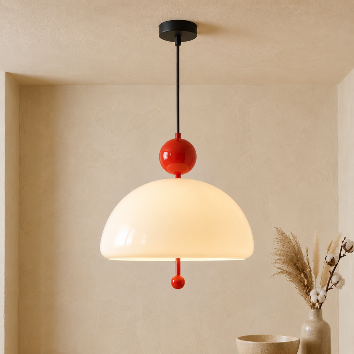 Avanora Bauhaus Opalglas Pendelleuchte