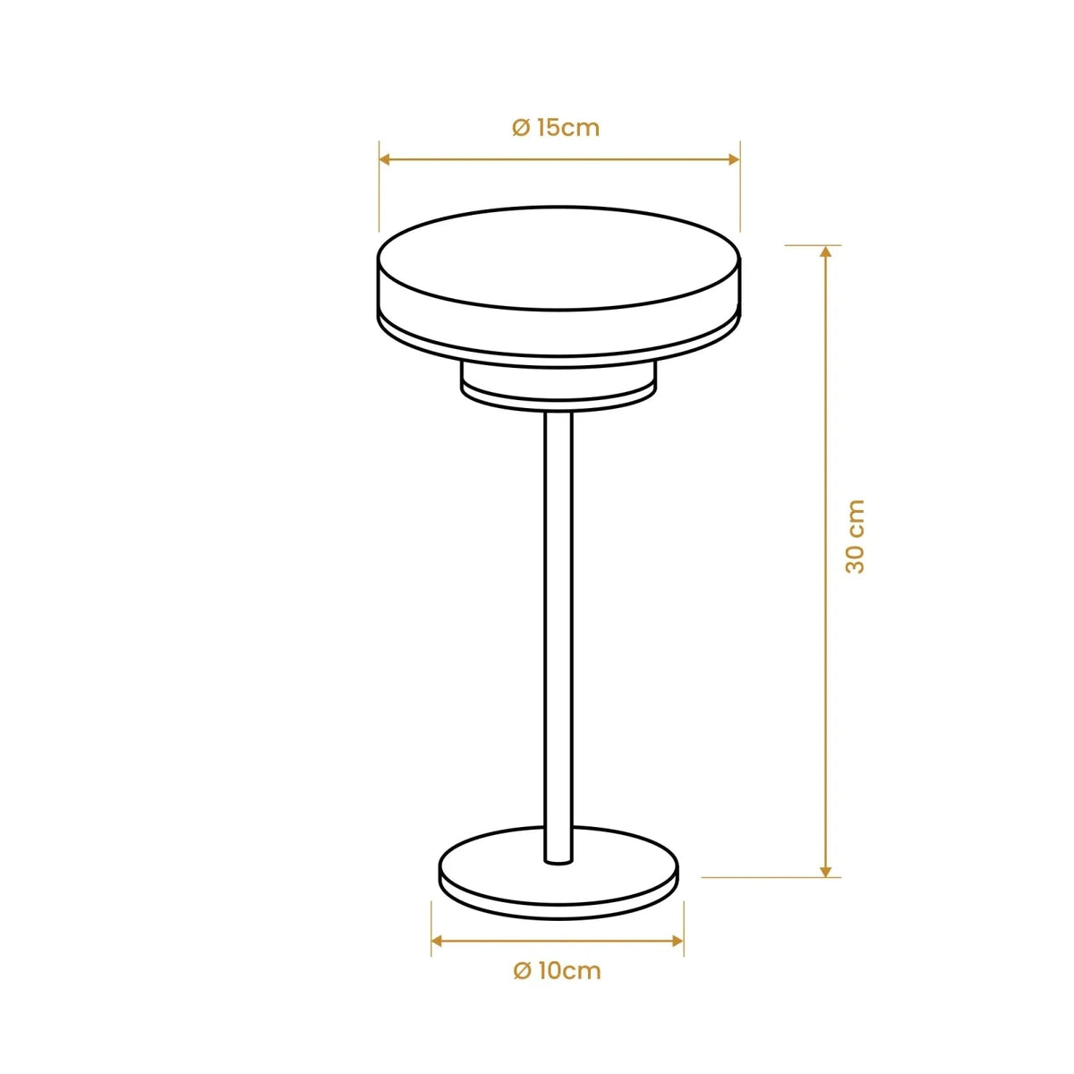 Lissera Minimalistisch Metall Solar-Tischleuchte