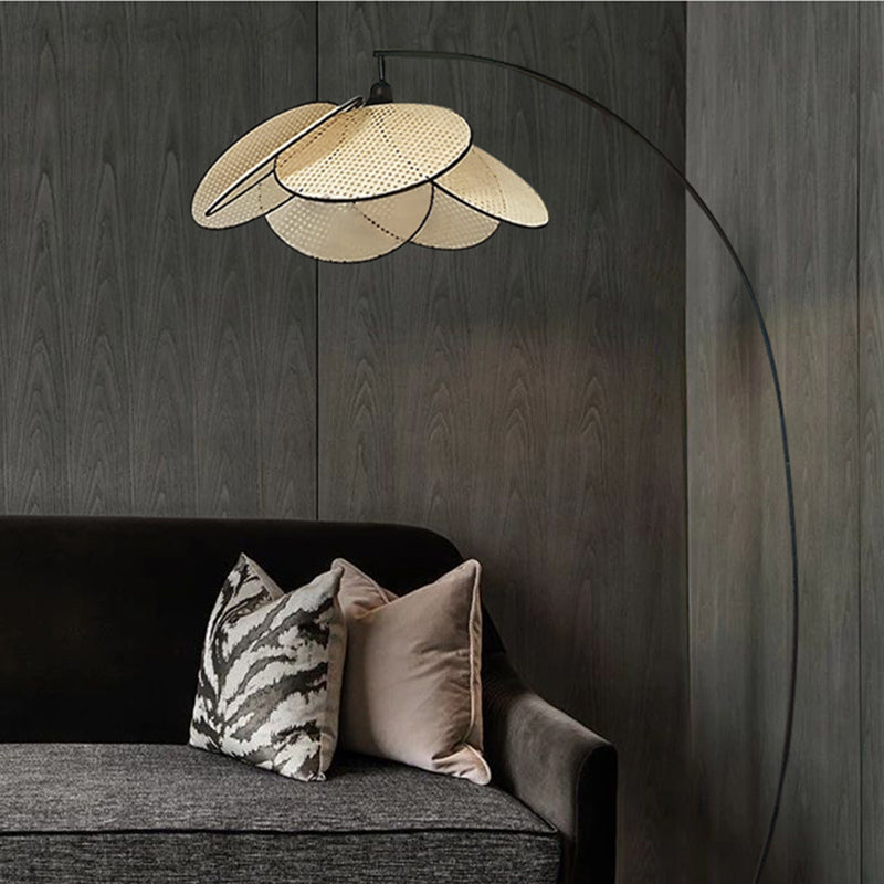 Bohemian Rattan Stehleuchte