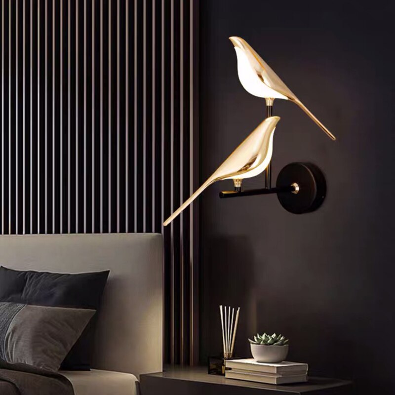 Skandinavische Wandleuchte – Elegantes Vogeldesign mit warmem LED-Licht-Aster Selection