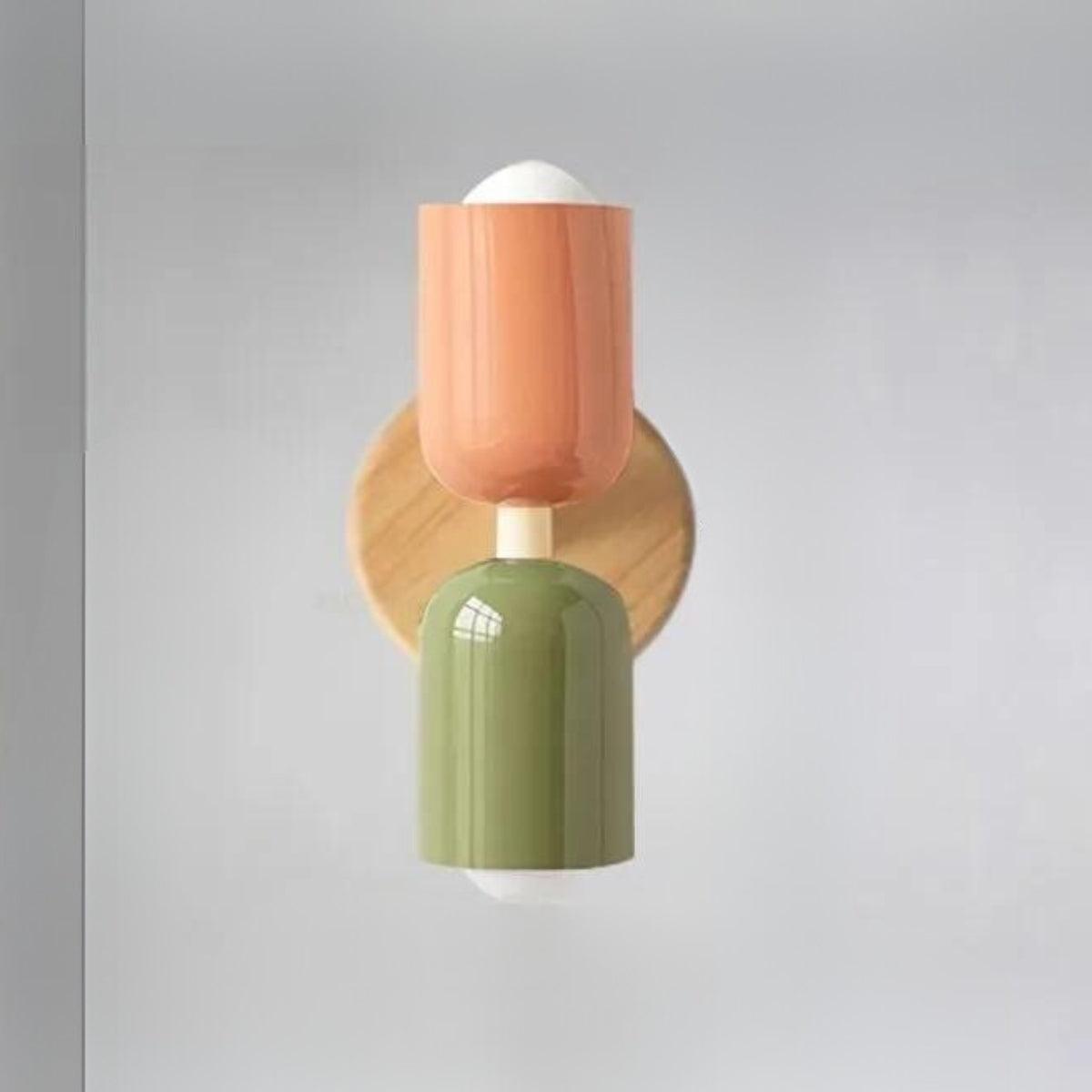 Doppelkopf Wandlampe Holz-Aster Selection