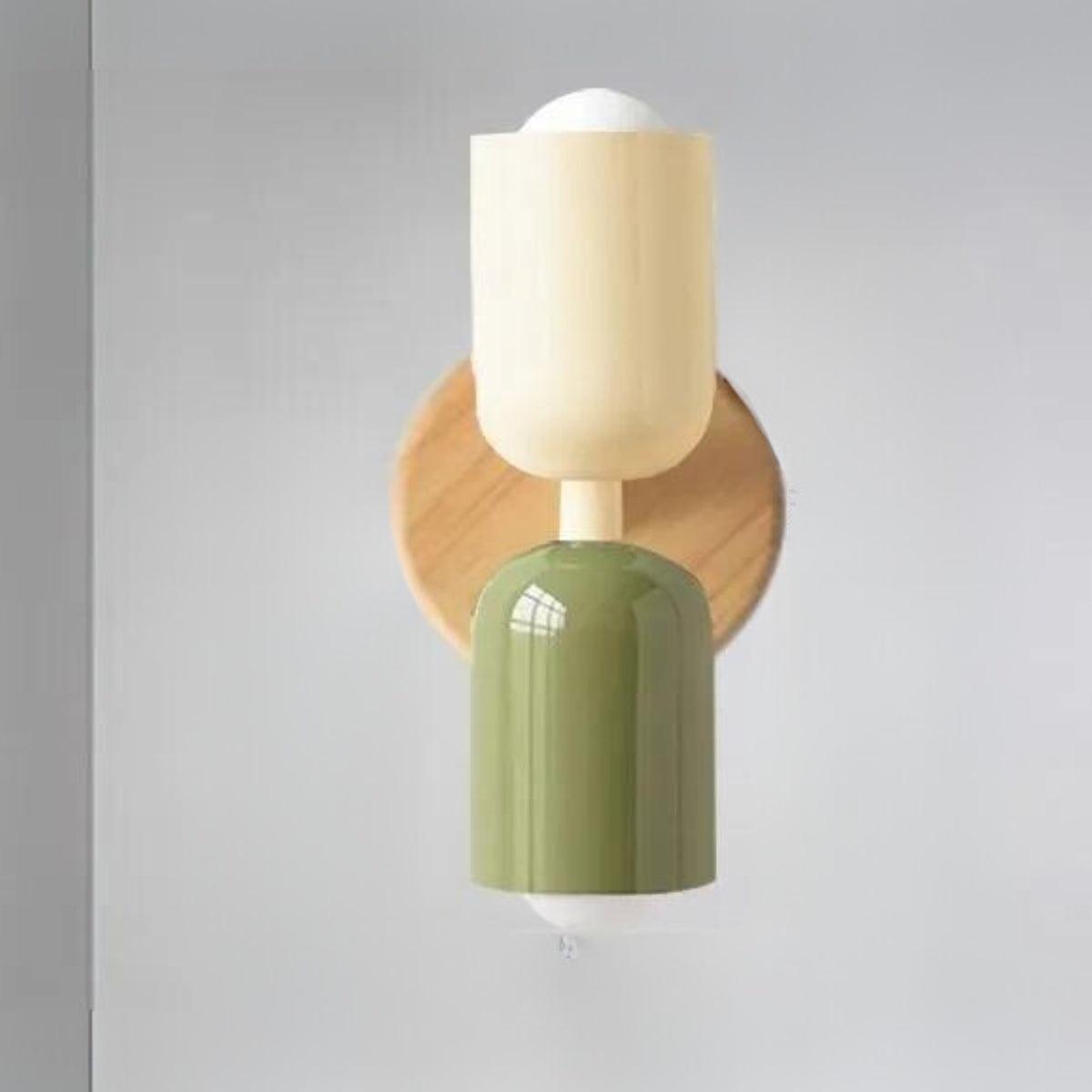 Doppelkopf Wandlampe Holz-Aster Selection