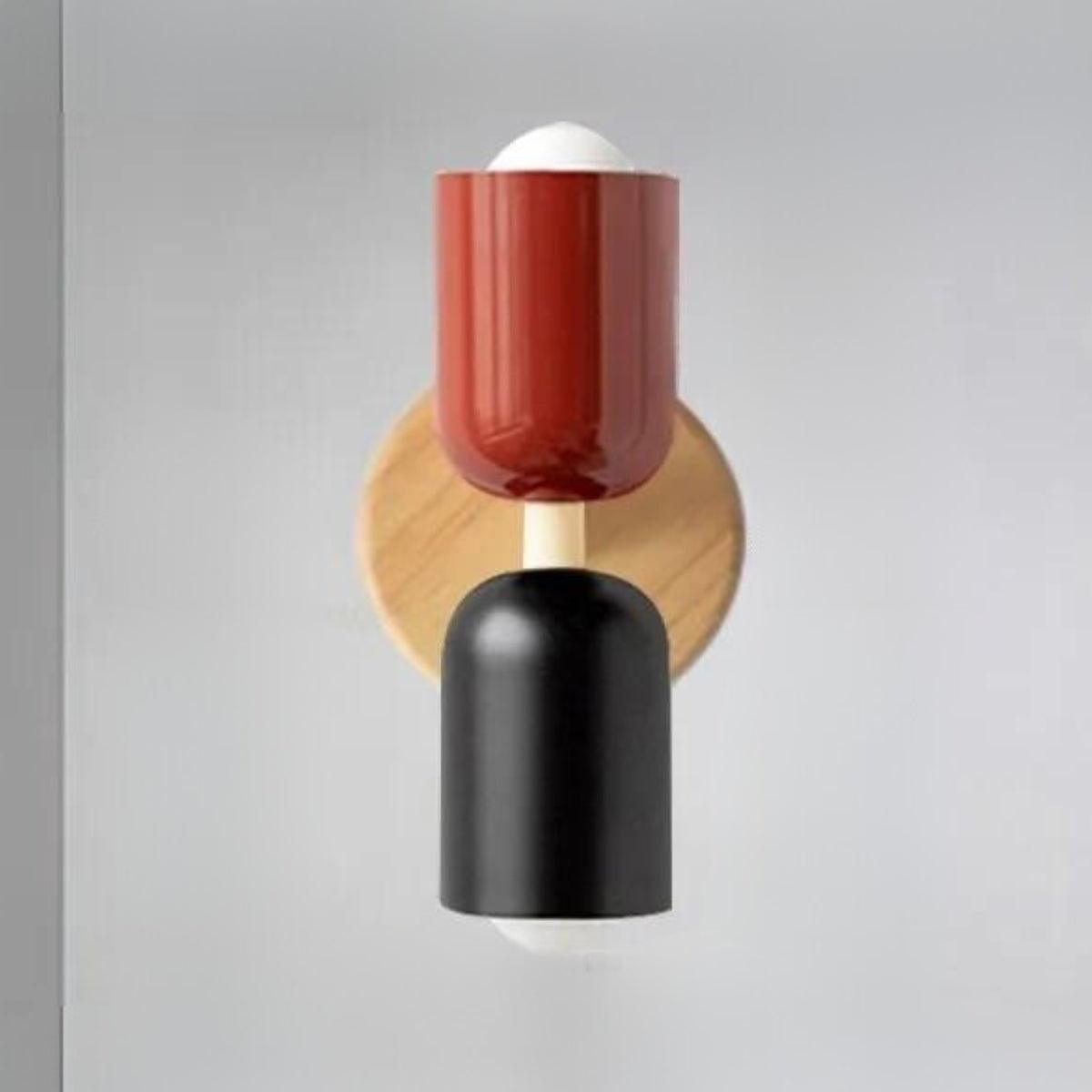 Doppelkopf Wandlampe Holz-Aster Selection