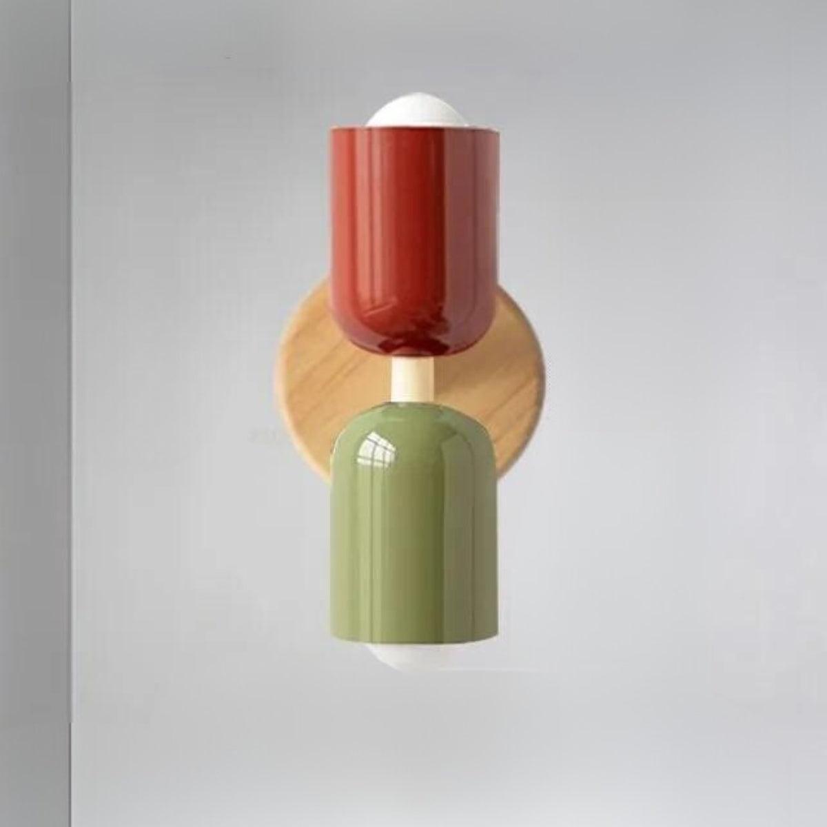 Doppelkopf Wandlampe Holz-Aster Selection