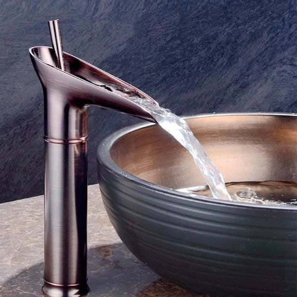 Antique brass faucet in vintage retro style