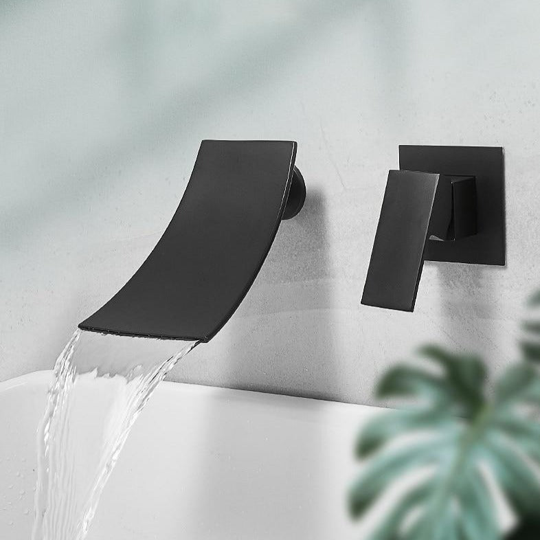 Elegant waterfall faucet with curved design