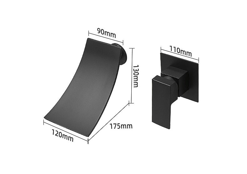 Elegant waterfall faucet with curved design
