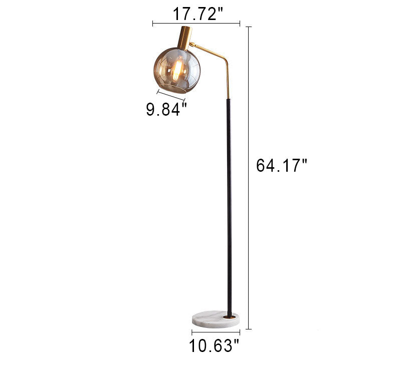 Skandinavische Stehlampe mit Glaskuppel – Zeitloses Design