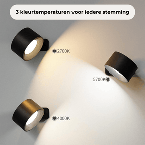 FlexiLamp – draadloze, oplaadbare 360° wandlamp