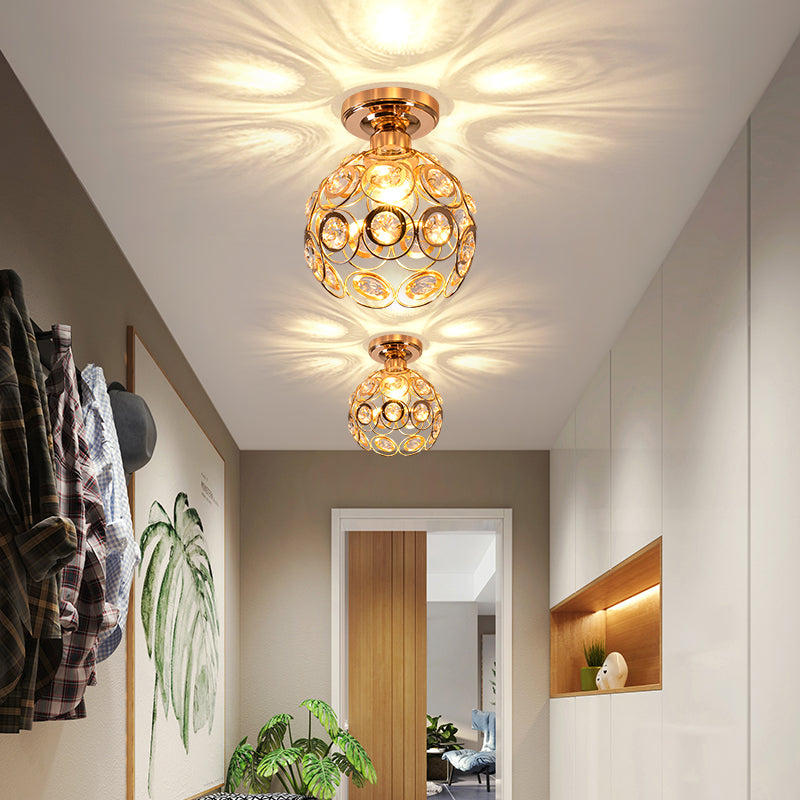 Gouden luxe halplafondlamp