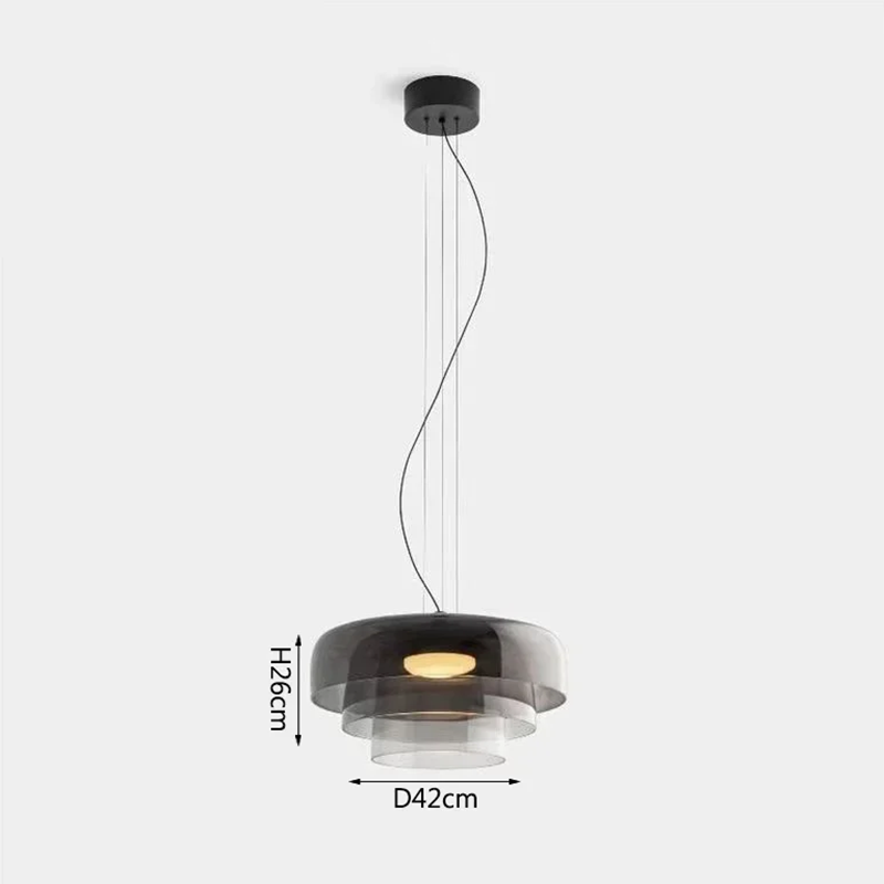 Farbglas LED Pendelleuchte