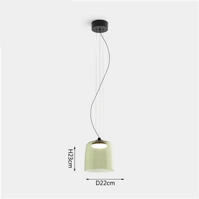 Farbglas LED Pendelleuchte