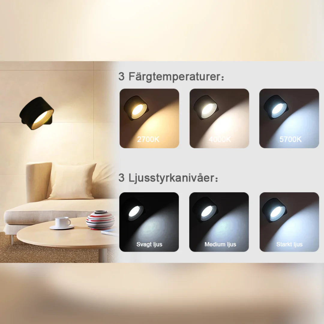 Halo draadloze wandlamp