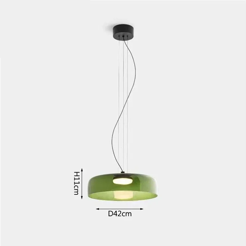 Farbglas LED Pendelleuchte