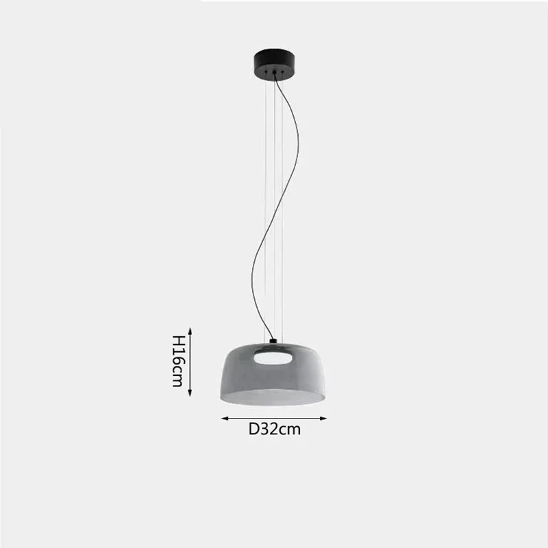 Farbglas LED Pendelleuchte