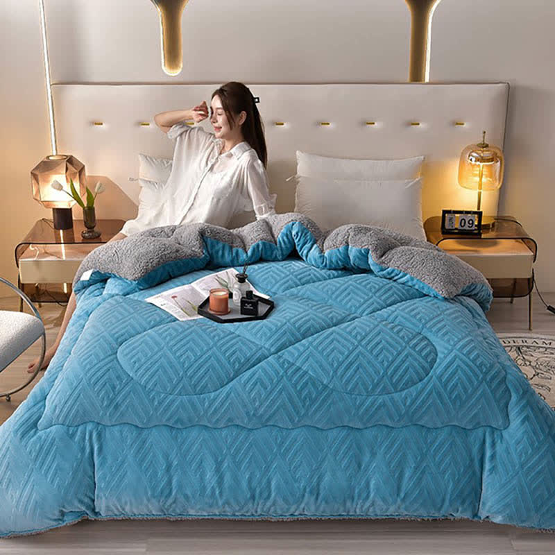Schwere Sherpa-Decke mit Steppschicht-Aster Selection
