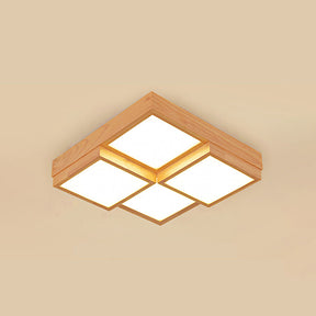 Natürliche Holz-LED-Deckenlampe