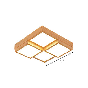 Natürliche Holz-LED-Deckenlampe