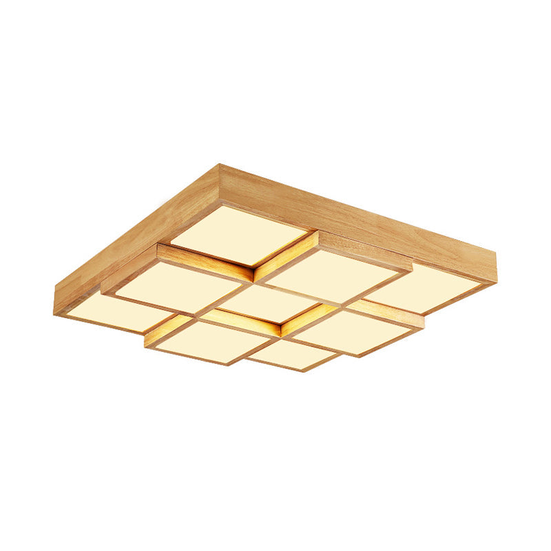 Natürliche Holz-LED-Deckenlampe