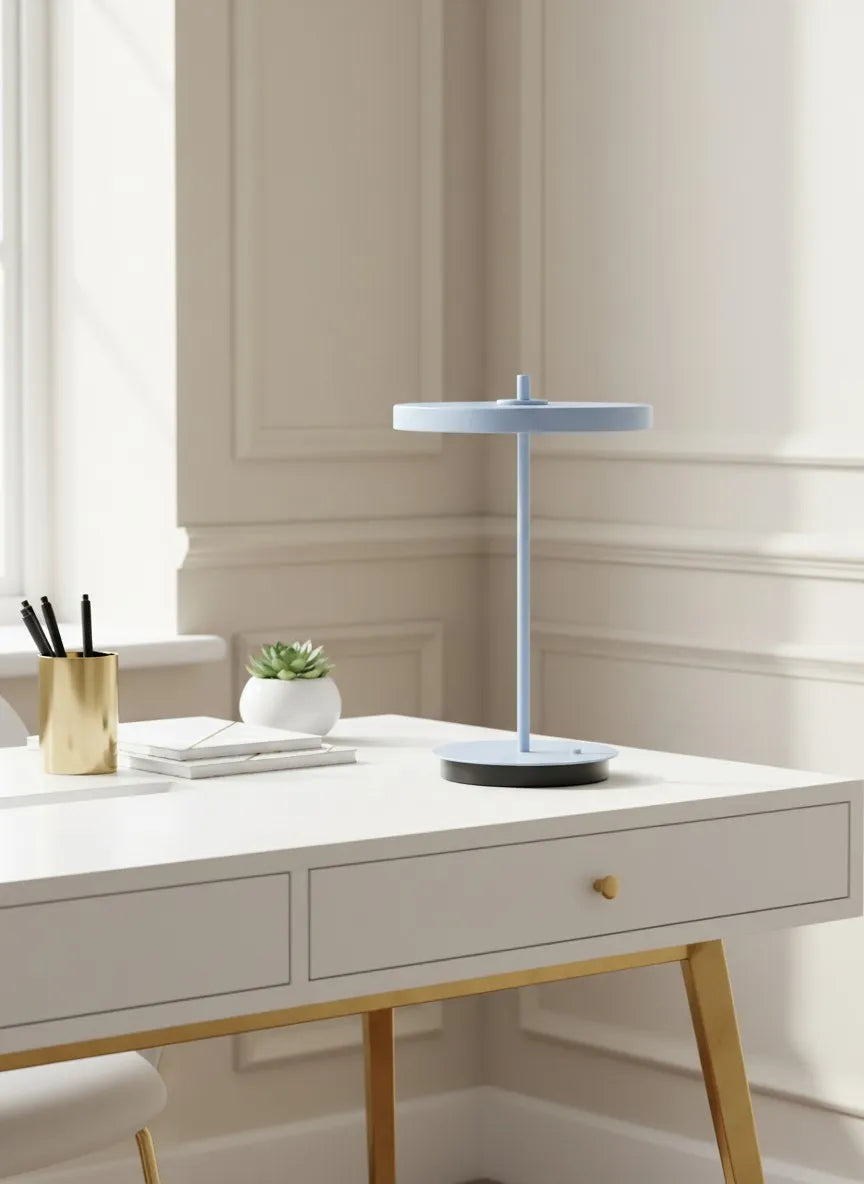 Avelune Industrielle Tischleuchte aus Metall und Acryl mit LED-Beleuchtung