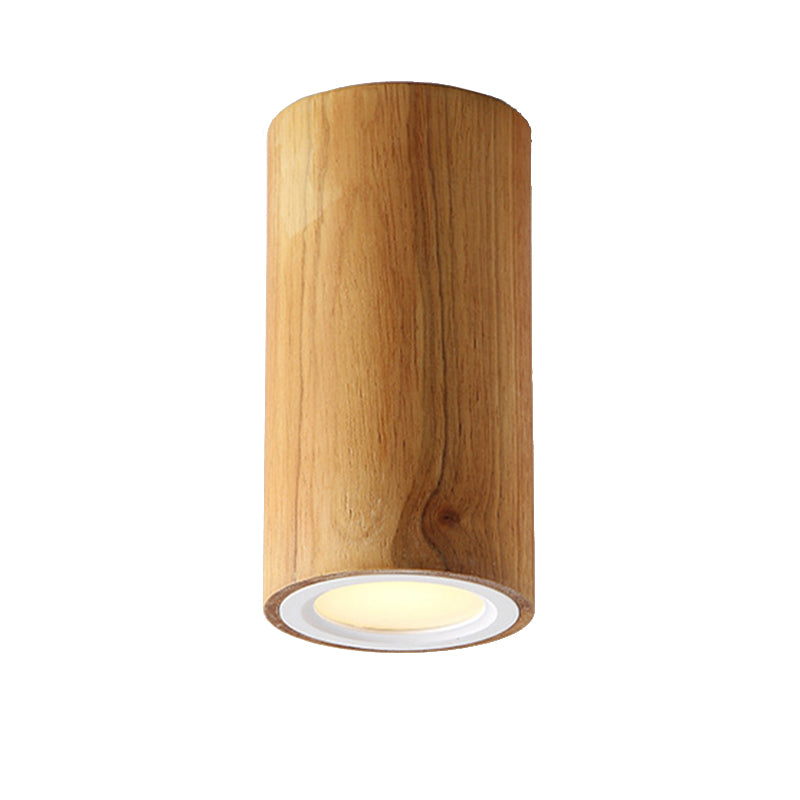 Aziatische houten cilinderlamp