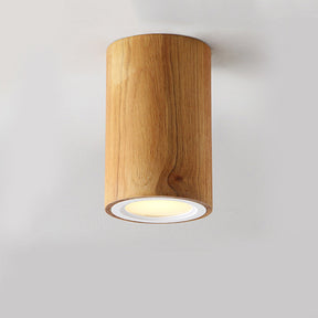 Aziatische houten cilinderlamp