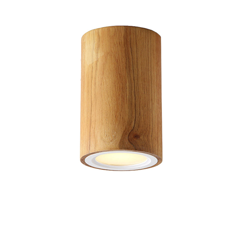 Aziatische houten cilinderlamp