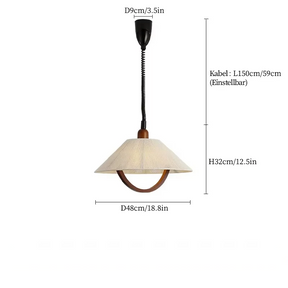 Holz Glas Deckenlampe