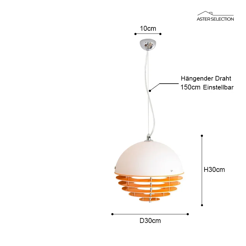 Orange Glas Pendelleuchte