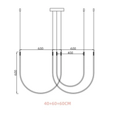Designer Linien Deckenlampe