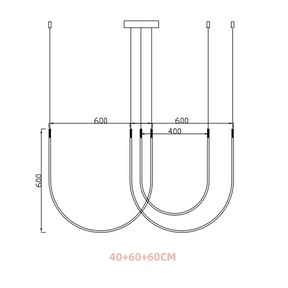 Designer Linien Deckenlampe