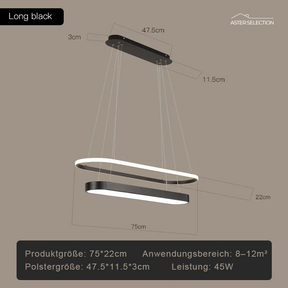 Gold Schwarz LED Kronleuchter