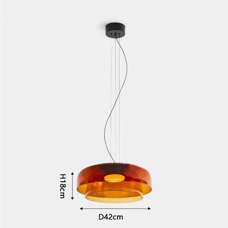 Farbglas LED Pendelleuchte