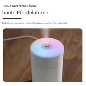 Compact USB aroma humidifier with LED lighting – quiet operation &amp; stylish design