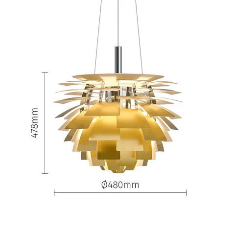 Moderne Artischocken-Metall-Pendelleuchte