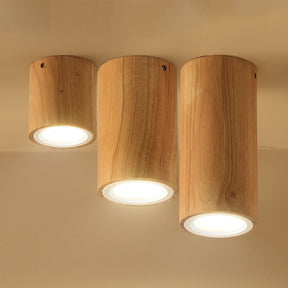 Aziatische houten cilinderlamp