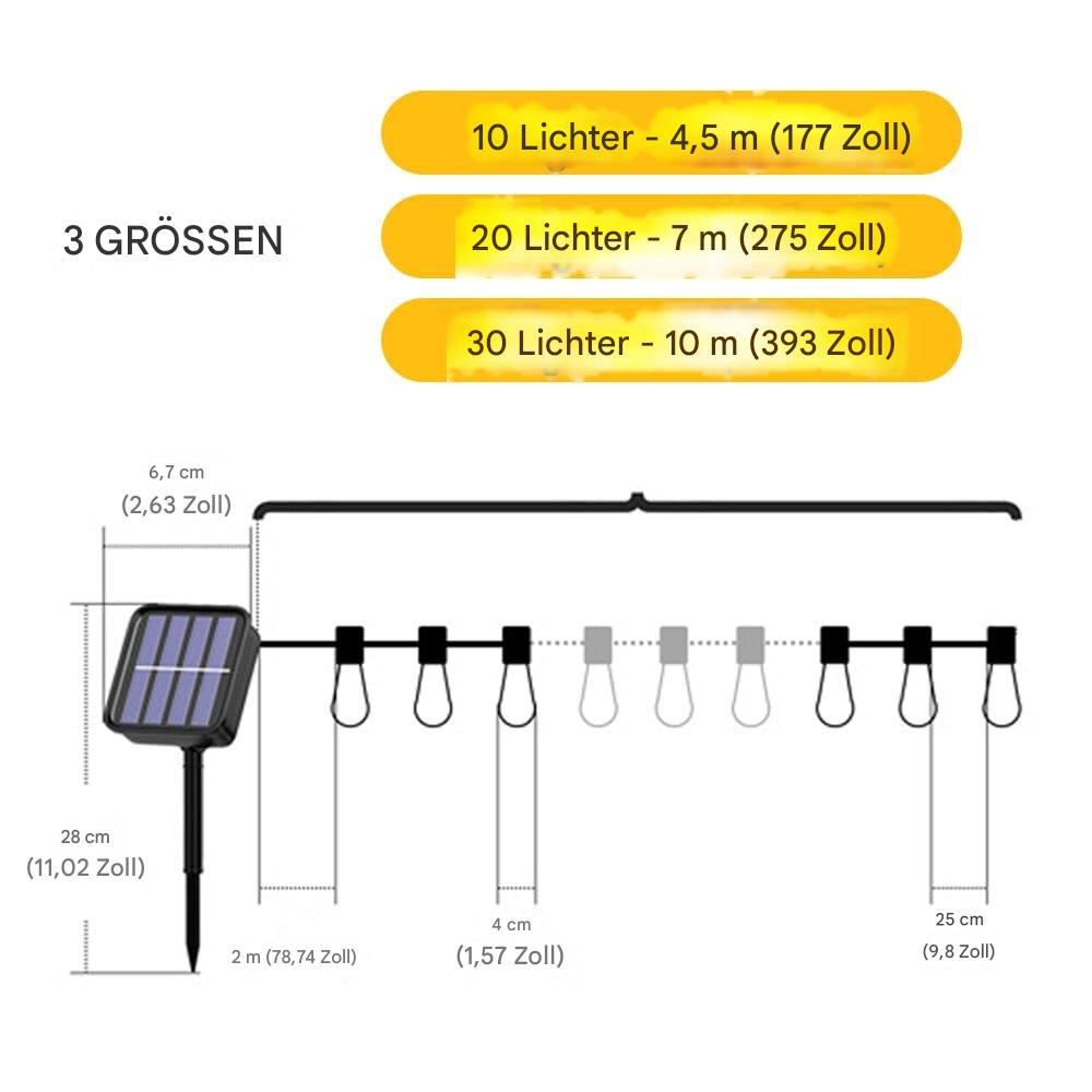 LED solar light chain – atmospheric outdoor lighting 