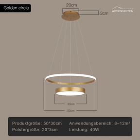 Gold Schwarz LED Kronleuchter